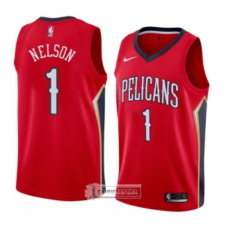 Camiseta New Orleans Pelicans Jameer Nelson Statement 2018 Rojo