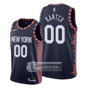 Camiseta New York Knicks Enes Kanter Ciudad 2019 Azul