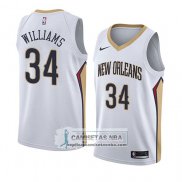 Camiseta Pelicans Kenrich Williams Association 2018 Blanco