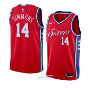 Camiseta Philadelphia 76ers Jonathon Simmons Statement 2018 Rojo