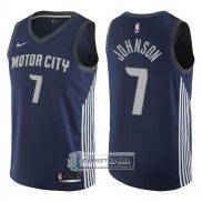 Camiseta Pistons Stanley Johnson Ciudad 2017-18 Azul