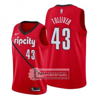 Camiseta Portland Trail Blazers Anthony Tolliver Earned Rojo