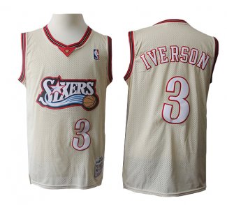 Camiseta 76ers Allen Iverson Retro Crema