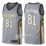 Camiseta Cavaliers Jose Calderon The Land Ciudad 2017-18 Gris