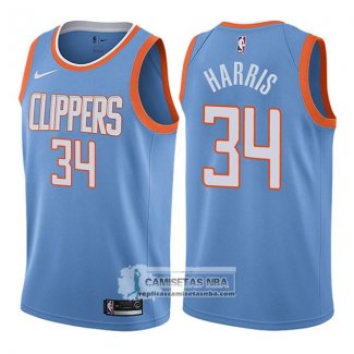 Camiseta Clippers Tobias Harris Ciudad 2017-18 Azul