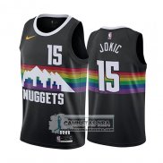 Camiseta Denver Nuggets Nikola Jokic Ciudad 2019-20 Negro
