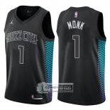 Camiseta Hornets Malik Monk Ciudad 2017-18 Negro