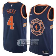 Camiseta Knicks Isaiah Hicks Ciudad 2018 Azul