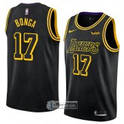 Camiseta Lakers Isaac Bonga Ciudad 2017-18 Negro