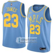 Camiseta Lakers Lebron James Classic 2017-18 Azul