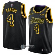 Camiseta Los Angeles Lakers Alex Caruso Ciudad 2018 Negro