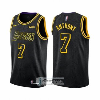 Camiseta Los Angeles Lakers Carmelo Anthony NO 7 Ciudad Negro