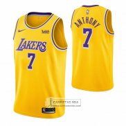 Camiseta Los Angeles Lakers Carmelo Anthony NO 7 Icon 2020 Amarillo