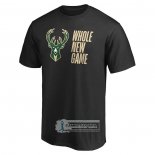 Camiseta Manga Corta Milwaukee Bucks Whole New Game Negro