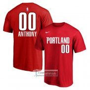 Camiseta Manga Corta Portland Trail Blazers Carmelo Anthony Rojo