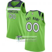 Camiseta Minnesota Timberwolves Personalizada 2017-18 Verde