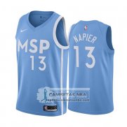 Camiseta Minnesota Timberwolves Shabazz Napier Ciudad Edition Azul