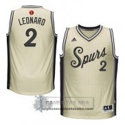 Camiseta Navidad Spurs Leonard 2015 Blanco