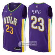 Camiseta Pelicans Anthony Davis Ciudad 2017-18 Violeta