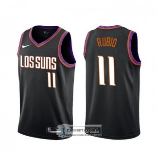 Camiseta Phoenix Suns Ricky Rubio Ciudad 2019-20 Negro