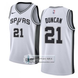 Camiseta Spurs Tim Duncan Association 2017-18 Blanco