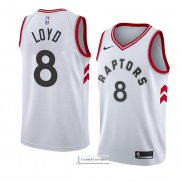 Camiseta Toronto Raptors Jordan Loyd Association 2018 Blanco