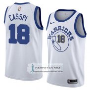 Camiseta Warriors Omri Casspi Hardwood Classic 2018 Blanco