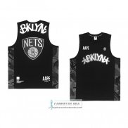 Camiseta Brooklyn Nets x AAPE Negro