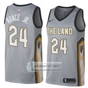 Camiseta Cavaliers Larry Nance Jr Ciudad 2018 Gris.
