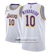 Camiseta Lakers Sviatoslav Mykhailiuk Association 2018-19 Blanco