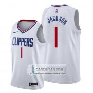 Camiseta Los Angeles Clippers Reggie Jackson Association 2019-20 Blanco