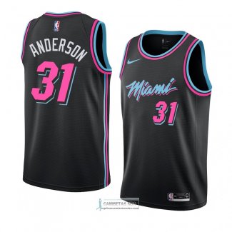 Camiseta Miami Heat Ryan Anderson Ciudad 2018-19 Negro