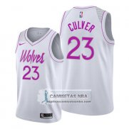 Camiseta Minnesota Timberwolves Jarrett Culver Earned 2019-20 Blanco