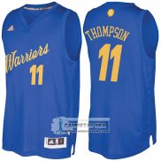 Camiseta Navidad Warriors Klay Thompson 2016 Azul