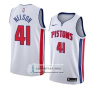 Camiseta Pistons Jameer Nelson Association 2017-18 Blanco