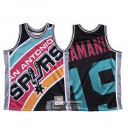 Camiseta San Antonio Spurs Luka Samanic Mitchell & Ness Big Face Negro