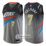 Camiseta Thunder Carmelo Anthony Ciudad 2017-18 Gris