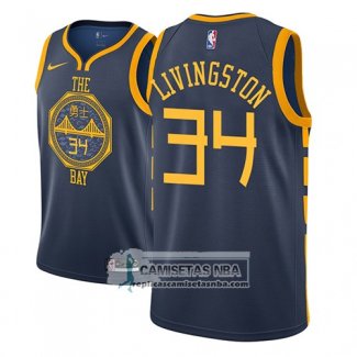 Camiseta Warriors Shaun Livingston Ciudad 2018-19 Azul