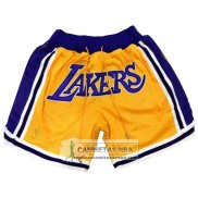 Pantalone Lakers Retro Amarillo