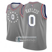 Camiseta 76ers Jerryd Bayless Ciudad 2018-19 Gris