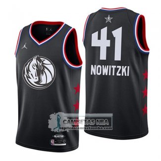 Camiseta All Star 2019 Dallas Mavericks Dirk Nowitzki Negro