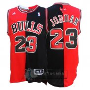 Camiseta Autentico Bulls Jordan Rojo Negro