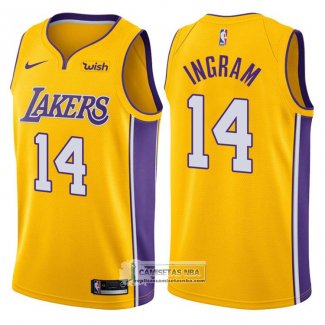 Camiseta Autentico Lakers Ingram 2017-18 Amarillo
