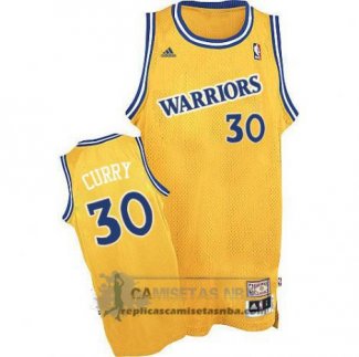Camiseta Autentico Retro Warriors Curry Amarillo
