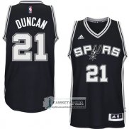Camiseta Autentico Spurs Duncan Negro