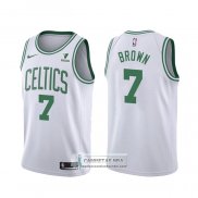 Camiseta Boston Celtics Jaylen Brown Association 2021-22 Blanco