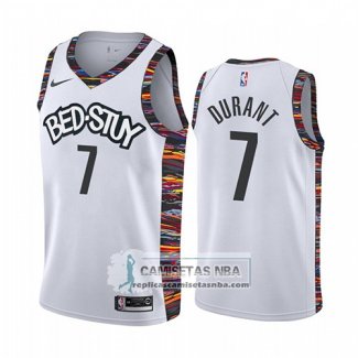 Camiseta Brooklyn Nets Kevin Durant Ciudad 2019-20 Blanco