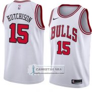 Camiseta Bulls Chandler Hutchison Association 2018 Blanco