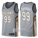 Camiseta Cavaliers Jae Crowder Ciudad 2017-18 Gris