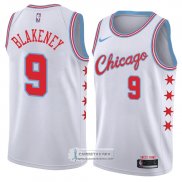 Camiseta Chicago Bulls Antonio Blakeney Ciudad 2018 Blanco